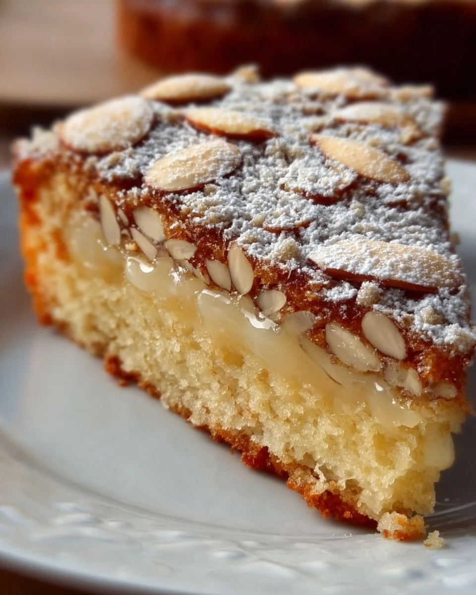 Schwedische Mandeltorte mit Mandeln und Sahne, süßes Dessert Rezept