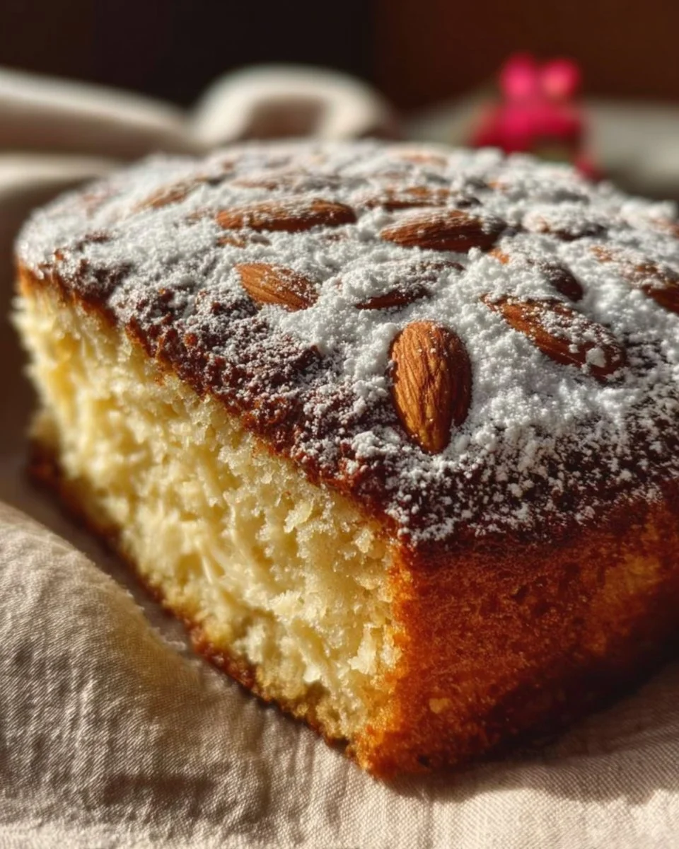 Schwedische Mandeltorte mit Mandeln und Sahne, ein köstliches Dessert