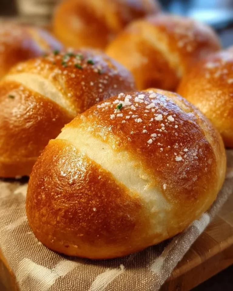 Softe Sonntag Rolls ohne Hefe, frisch gebacken und appetitlich angerichtet.