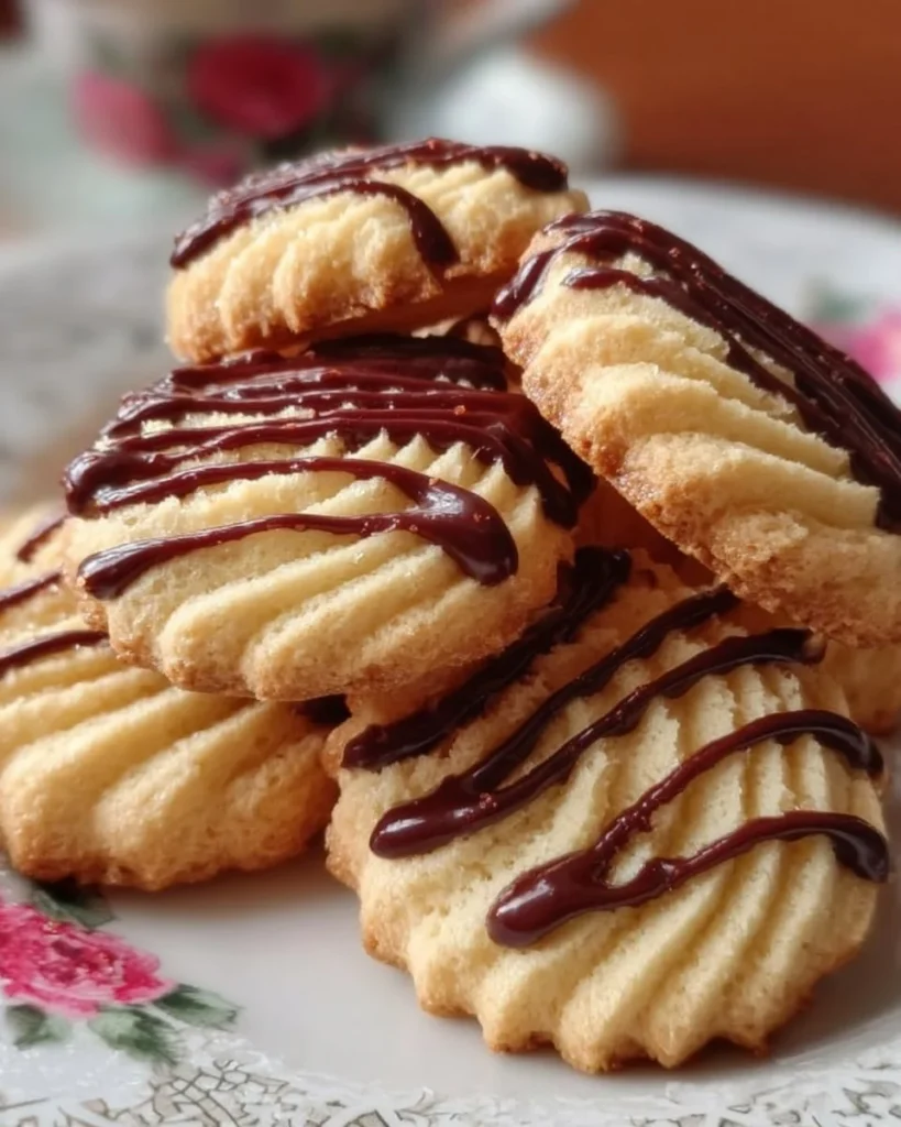 Wiener Plätzchen auf einem Teller, frisch gebacken und dekoriert