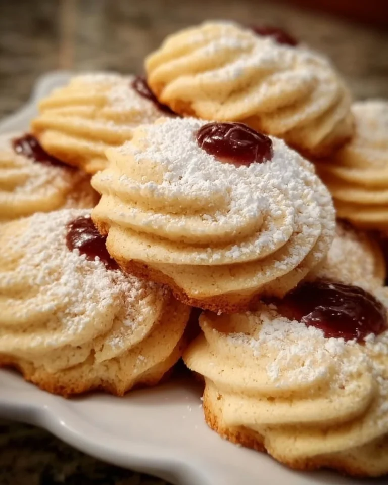 Köstliche Wiener Plätzchen auf einem Teller, ideal für Festlichkeiten.