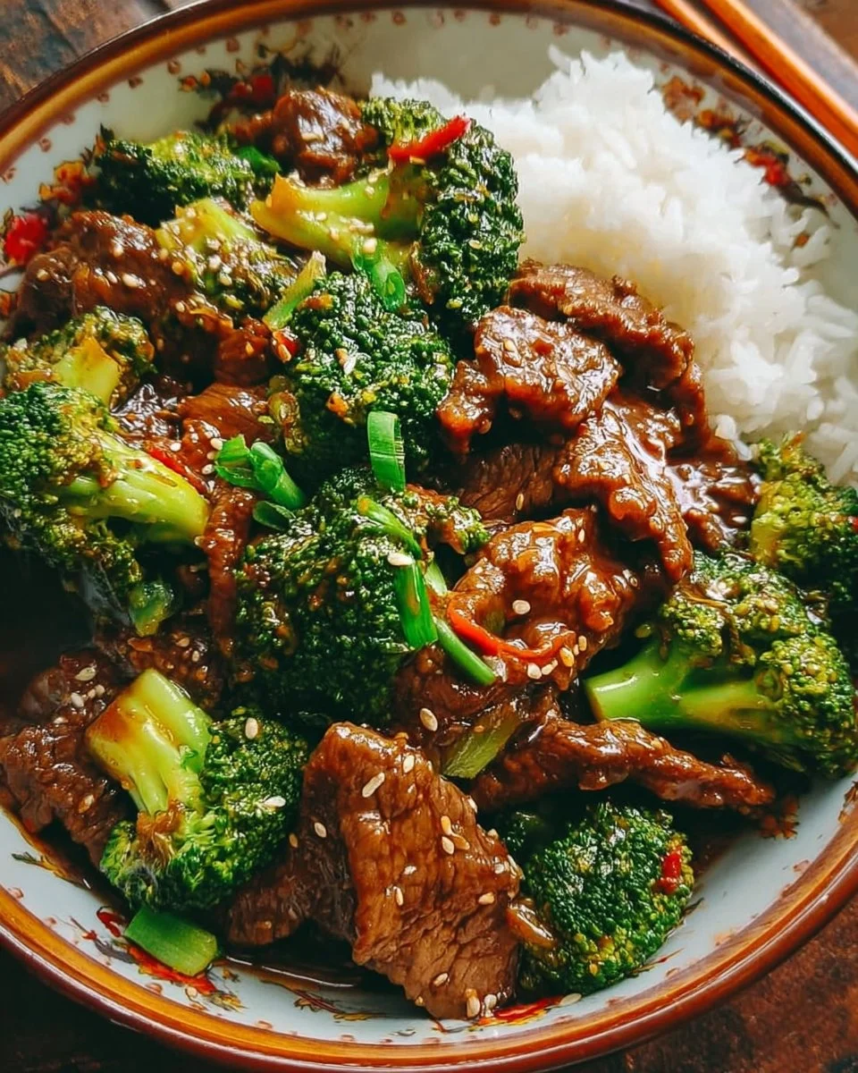 Chinesisches Rindfleisch und Brokkoli Gericht mit Gemüse