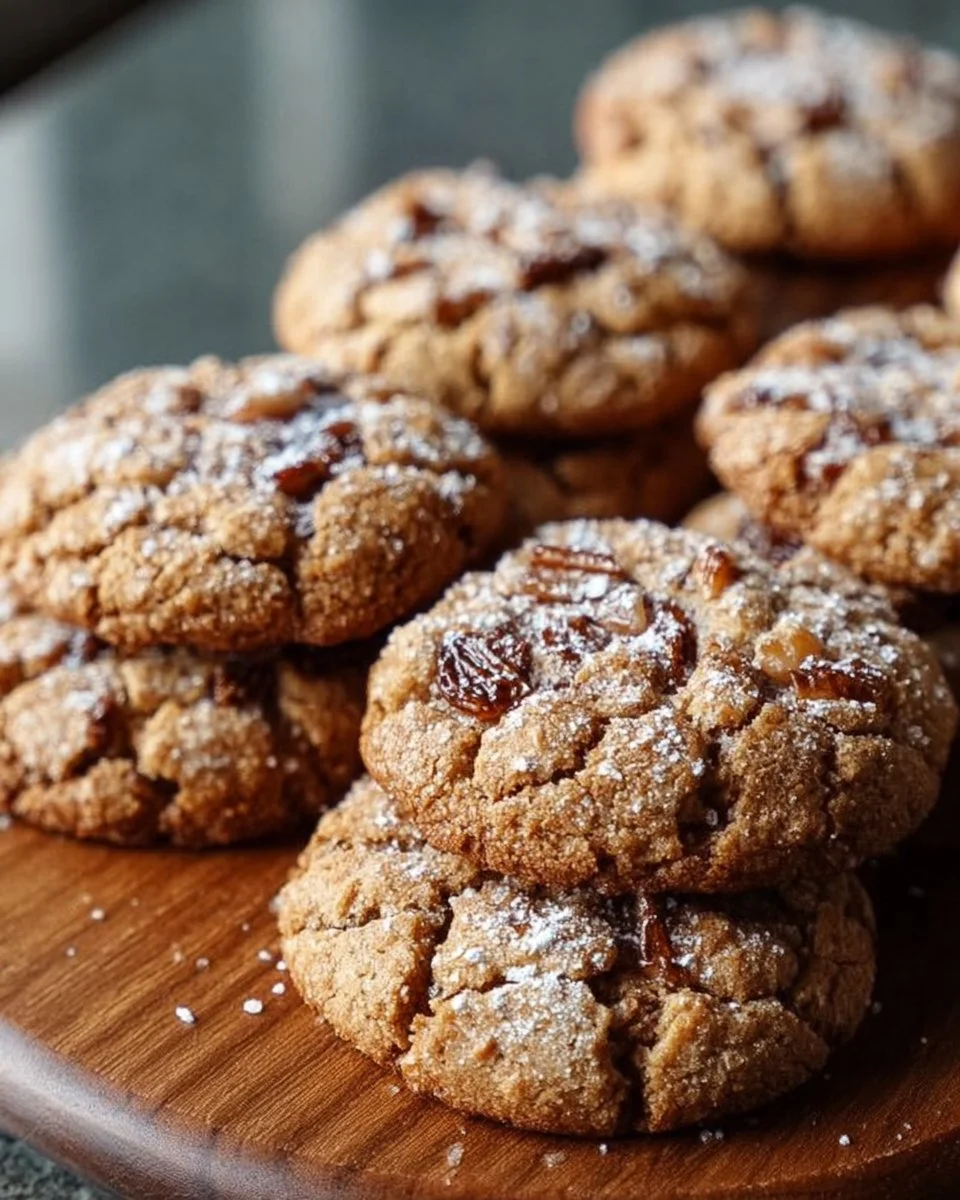 Leckere Dattelkekse auf einem Teller, frisch gebacken.
