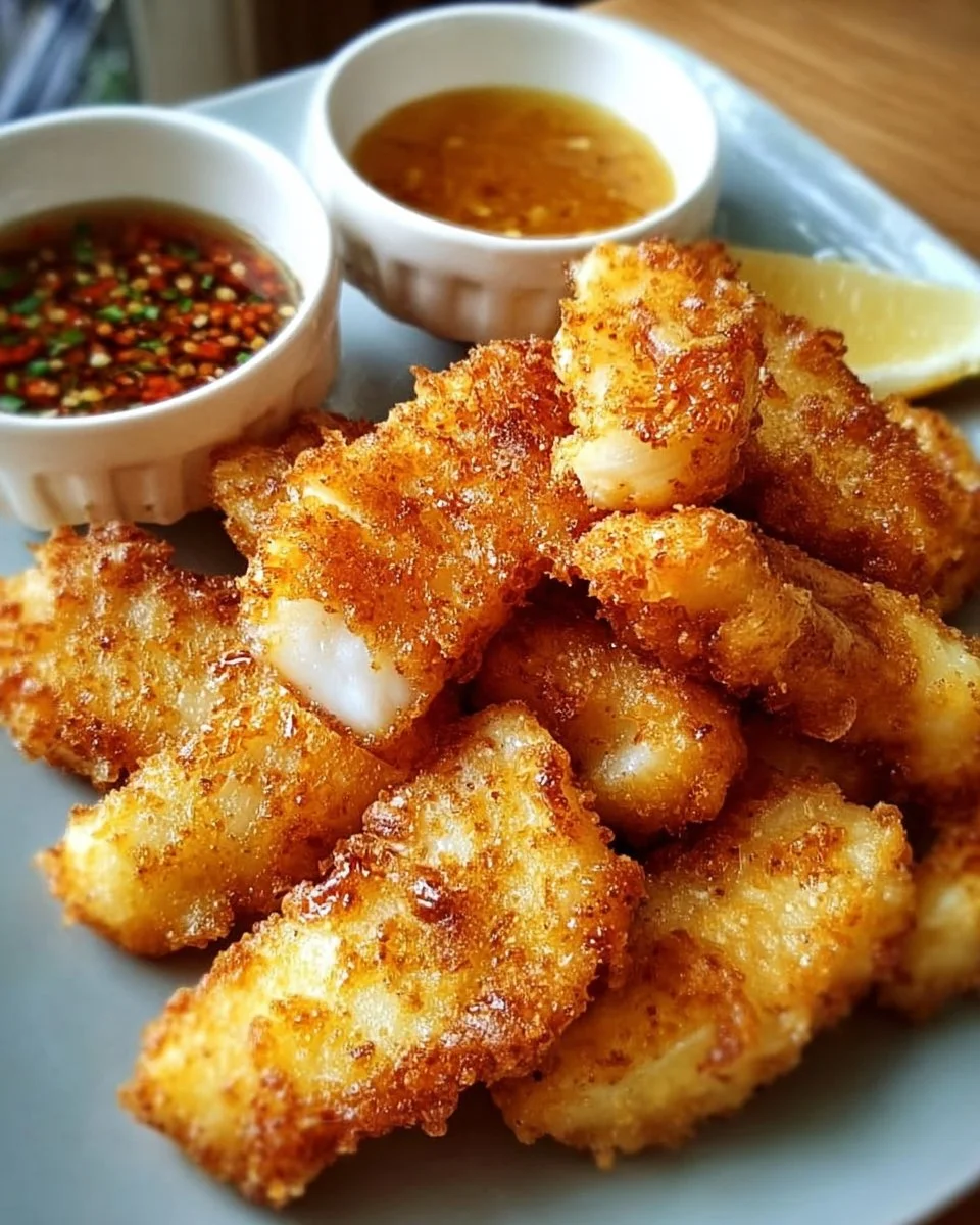 Holländischer Fischsnack auf einem Teller serviert, garniert mit frischen Kräutern.