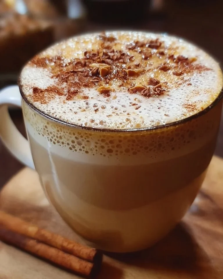 Leckere Honig-Zimt-Latte in einer Tasse mit Zimtstange