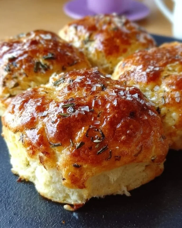 Frische Hüttenkäse Brötchen auf einem rustikalen Holzbrett serviert.