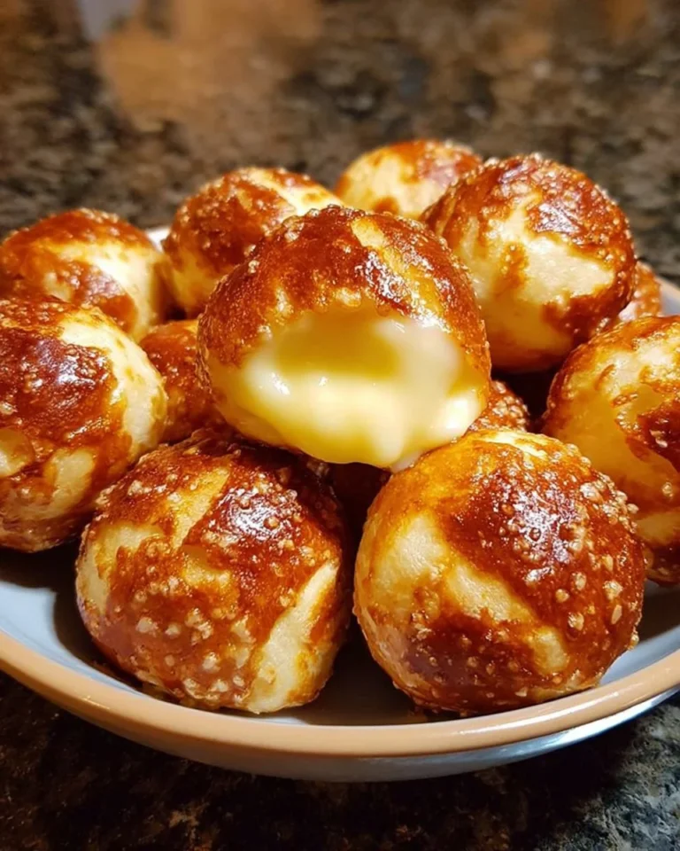 Käsebrezel Bissen in einer appetitlichen Präsentation