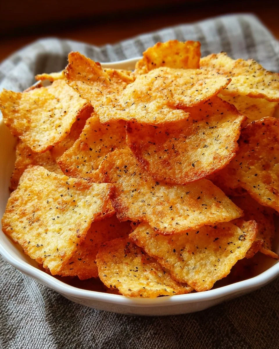 Käsechips aus dem Ofen - knuspriger, Low-Carb-Snack auf einem Teller