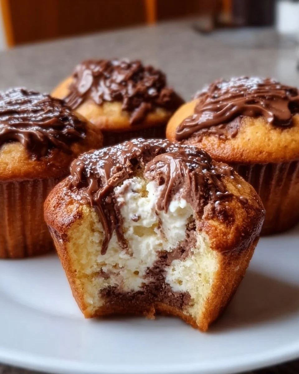 Kinder Bueno Muffins mit leckerer Mascarpone-Füllung