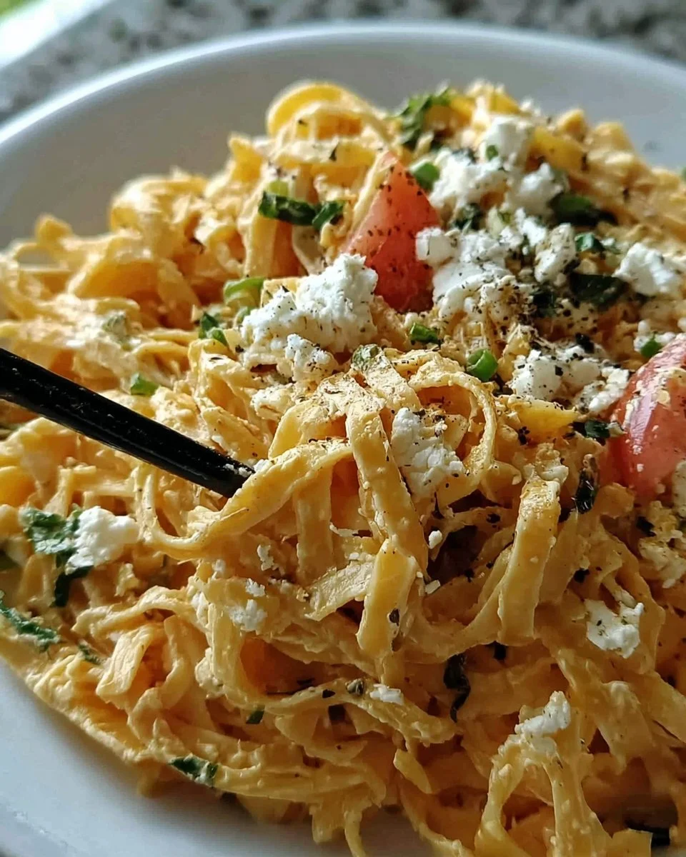 Protein Nudeln mit Hüttenkäse im Fitnessgericht