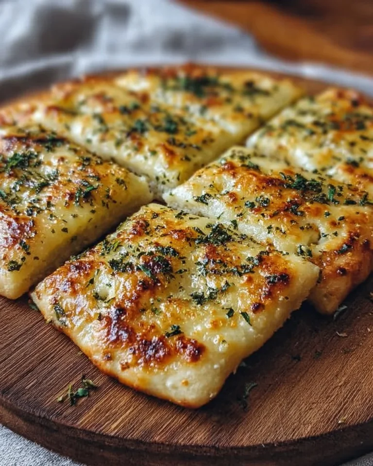 Zweizutaten Quark-Fladenbrot frisch gebacken auf einem rustikalen Holzbrett