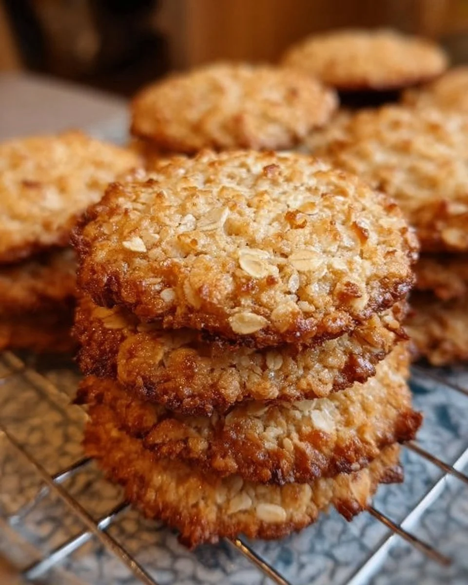 Zuckerfreie Kokos-Haferkekse auf einem Teller, gesund und lecker