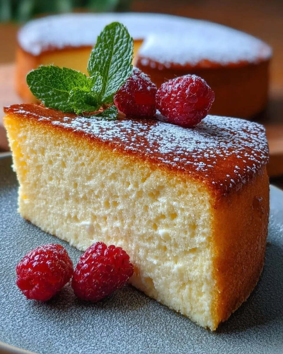 Zuckerfreier Joghurtkuchen auf einem Teller