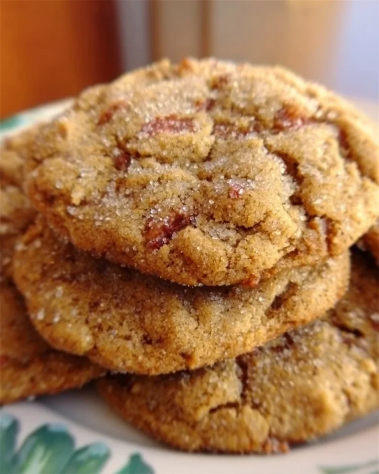 Köstliche Rhabarberkekse mit braunem Zucker auf einem Teller angerichtet