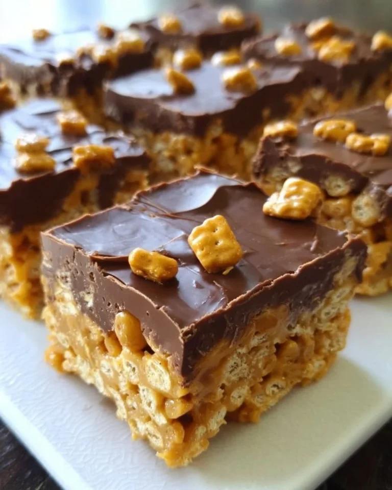 Leckere Chex Scotcheroos mit Schokolade und Erdnussbutter