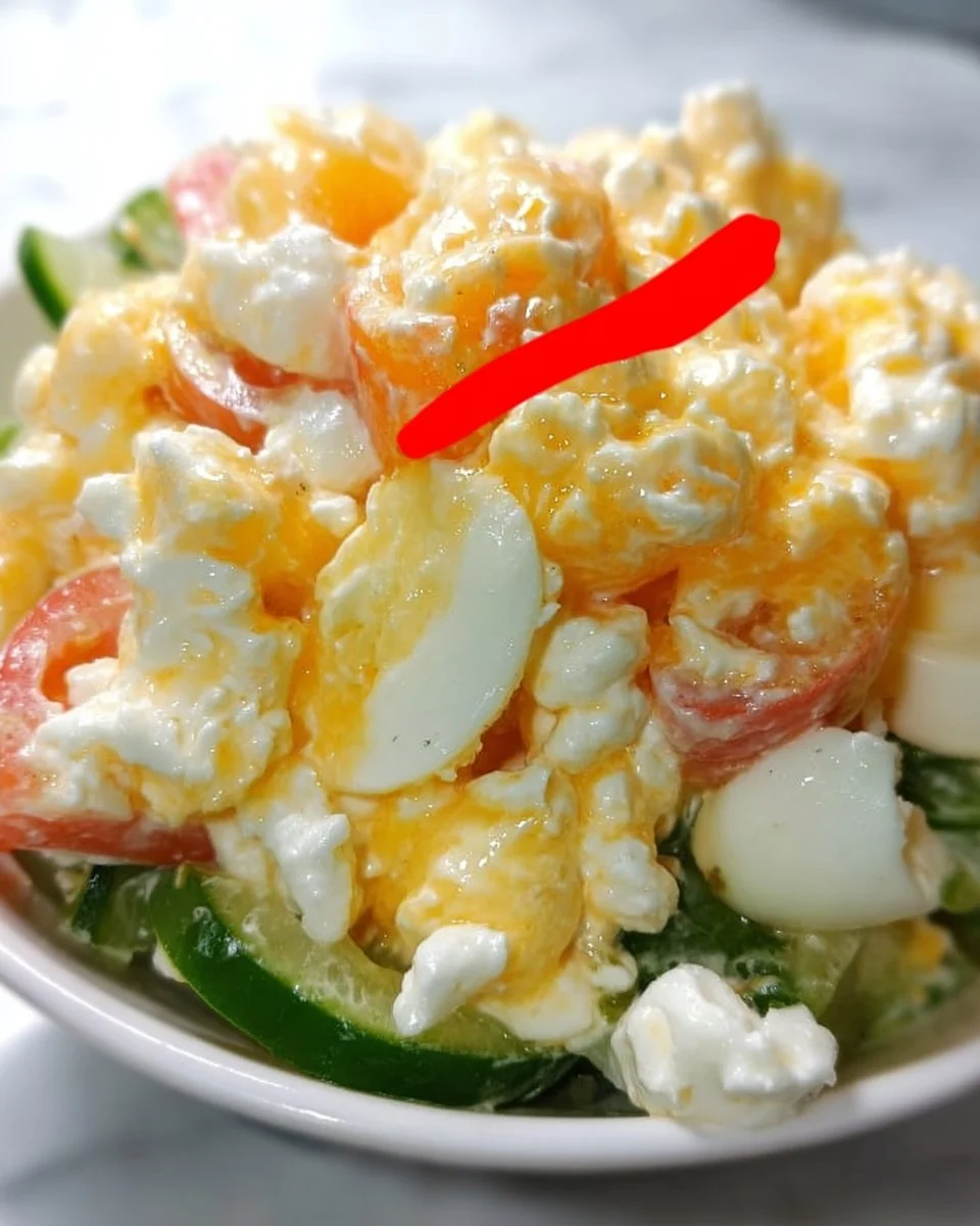 Leckerer Froschaugen-Salat mit frischen Zutaten auf einem schönen Teller serviert.