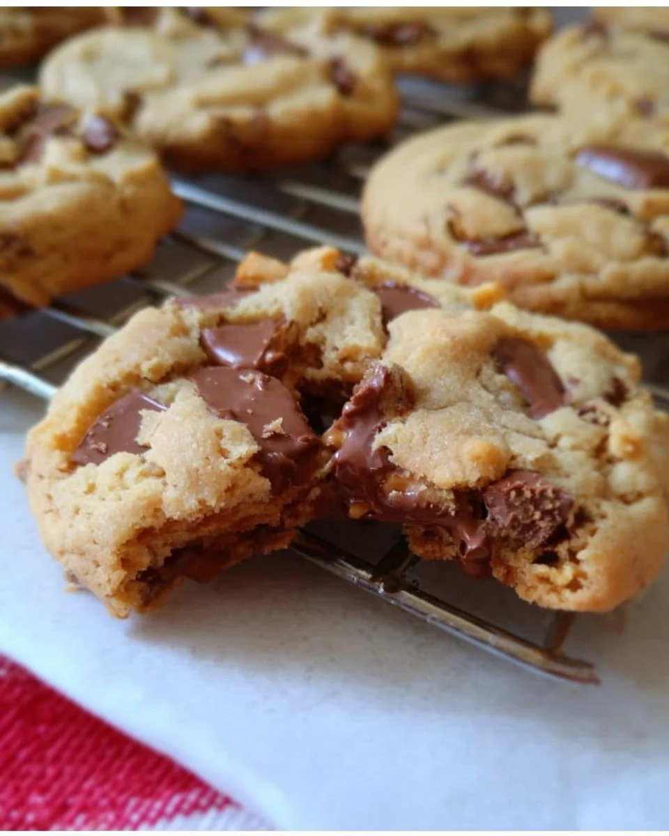 Leckere Erdnussbutter-Schokoladenkekse auf einem Teller