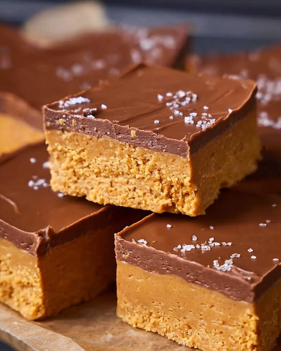 Hausgemachte Erdnussbutterriegel auf einem Holzbrett