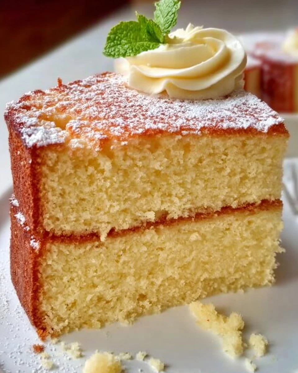 Französischer Vanillekuchen auf einem eleganten Teller, dekoriert mit frischen Beeren.