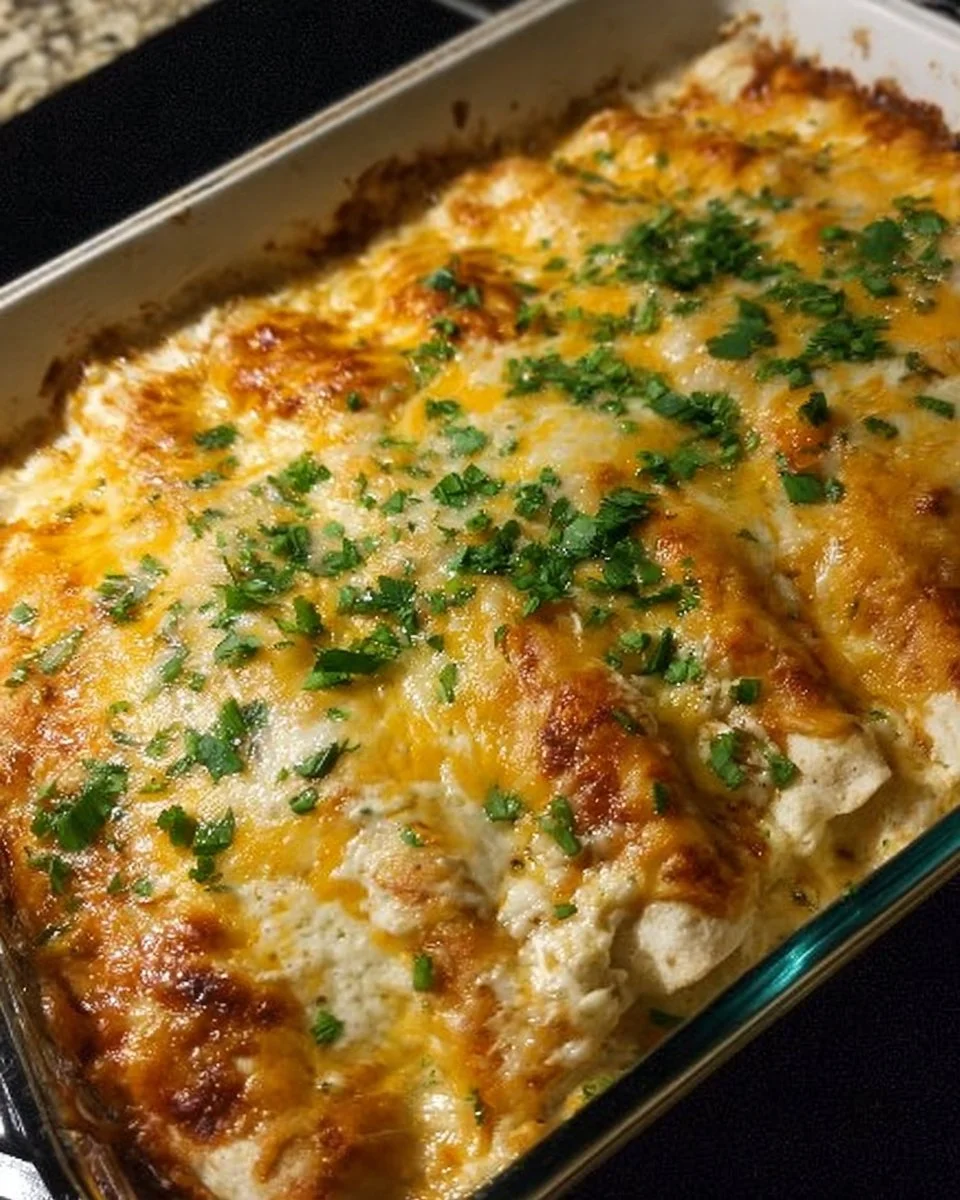 Leckere Frischkäse-Enchiladas auf einem Teller serviert.