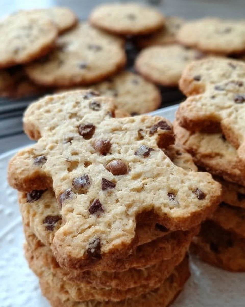 Leckere Haferflocken-Schokoladenkekse zum Ausstechen auf einem Blech