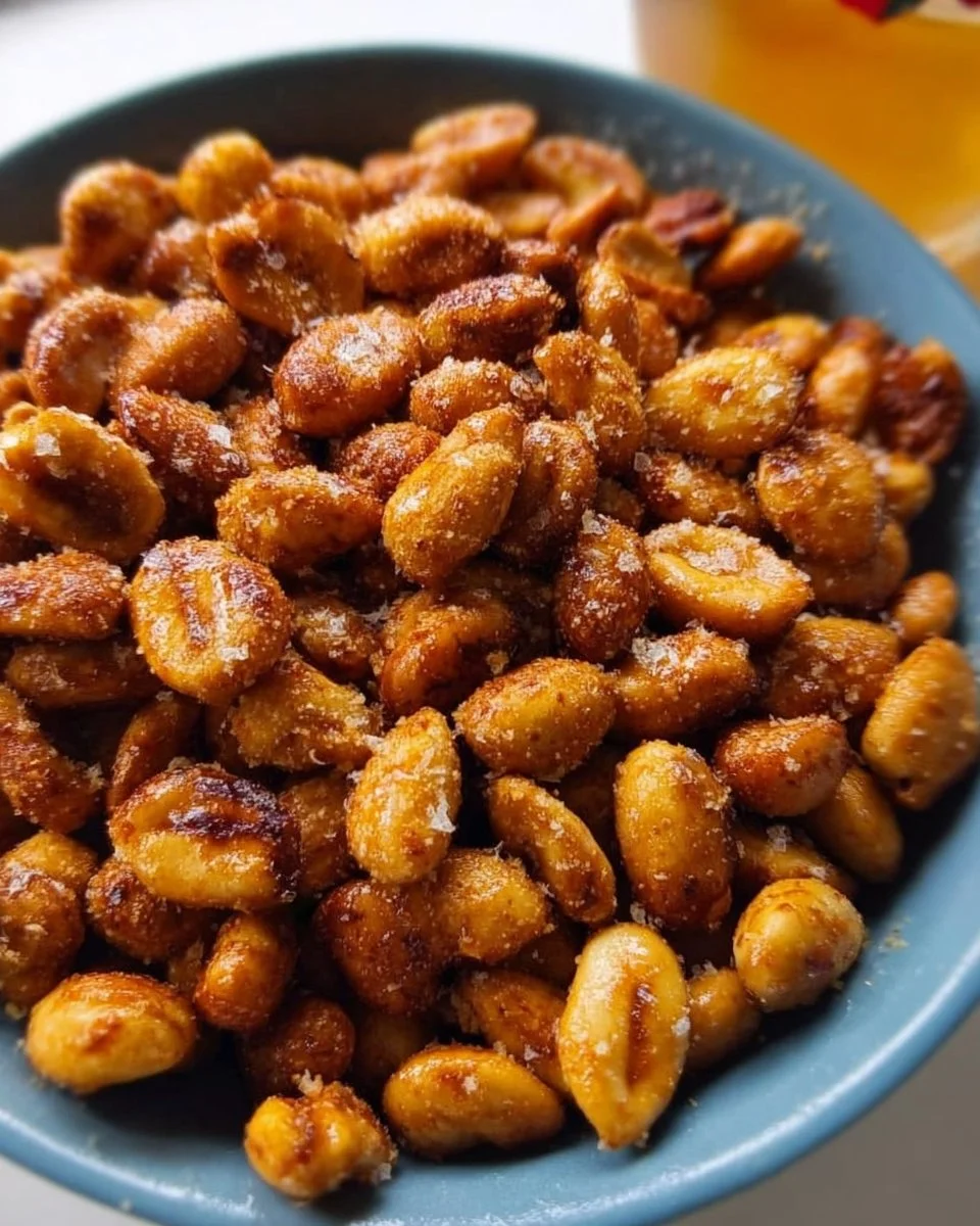 Schale mit honiggerösteten Erdnüssen, perfekt für Snacks und Feiern