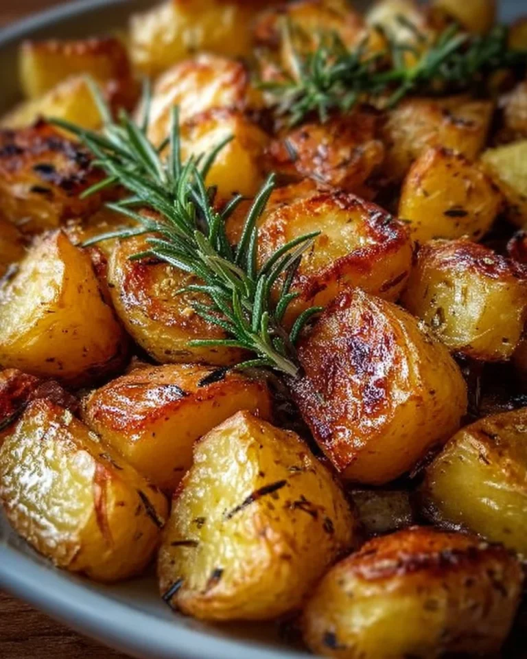 Krosse Röstdäfidchen mit Rosmarin und Knoblauch auf einem Teller