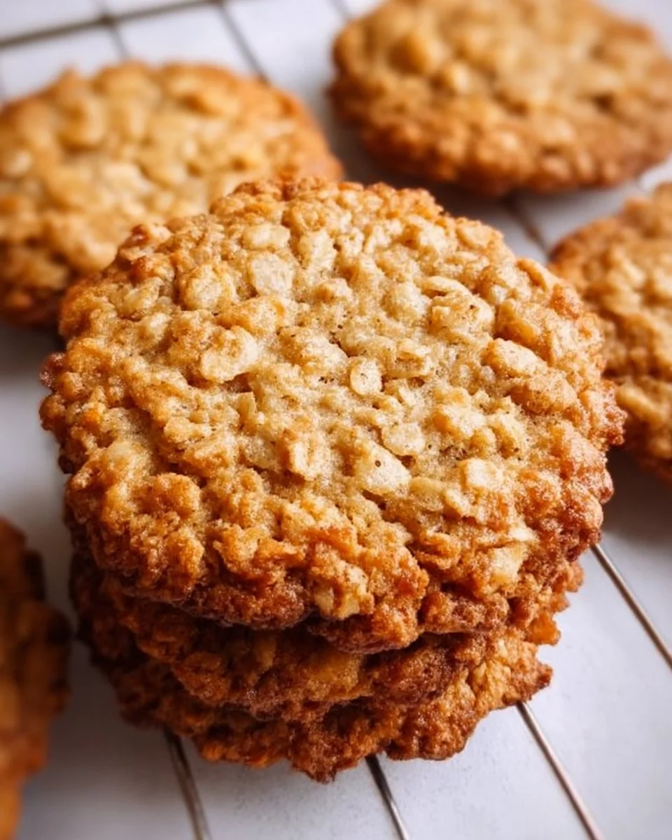 Leckere Honig-Haferflocken-Plätzchen auf einem Teller, frisch gebacken.