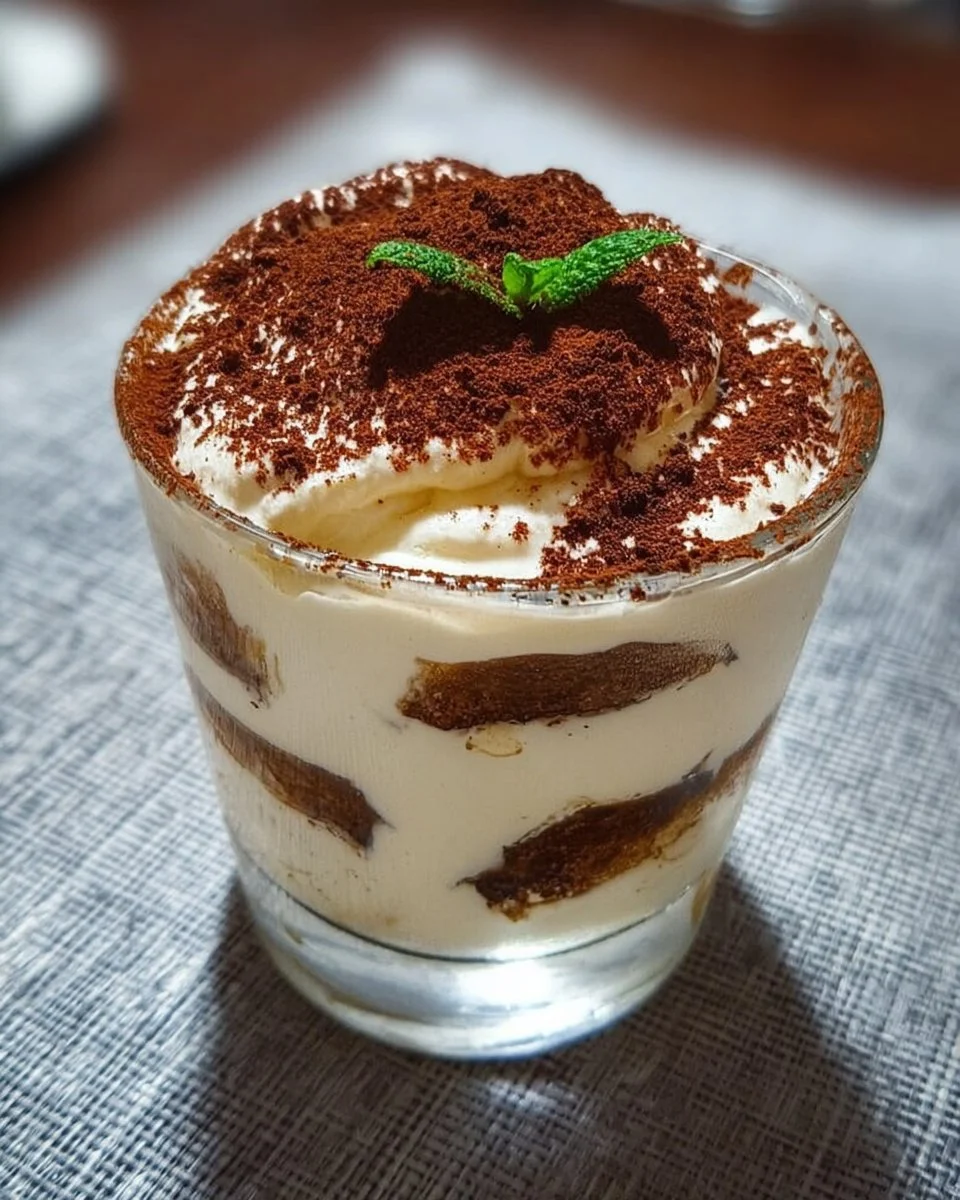 Milchmädchen-Tiramisu im Glas ohne Alkohol, leckeres Dessert-Rezept