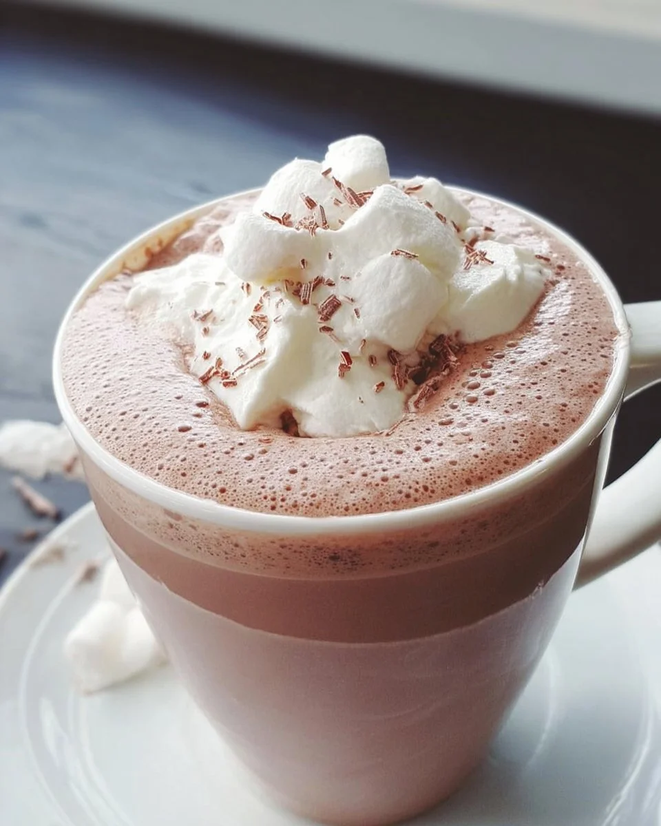 Tasse mit Schlagheiße Schokolade und Sahne