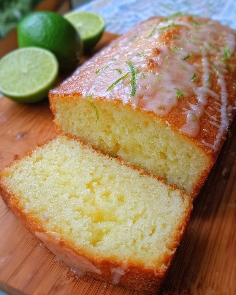Saftiger Schlüssel-Limetten-Pfundkuchen mit frischem Limettengeschmack
