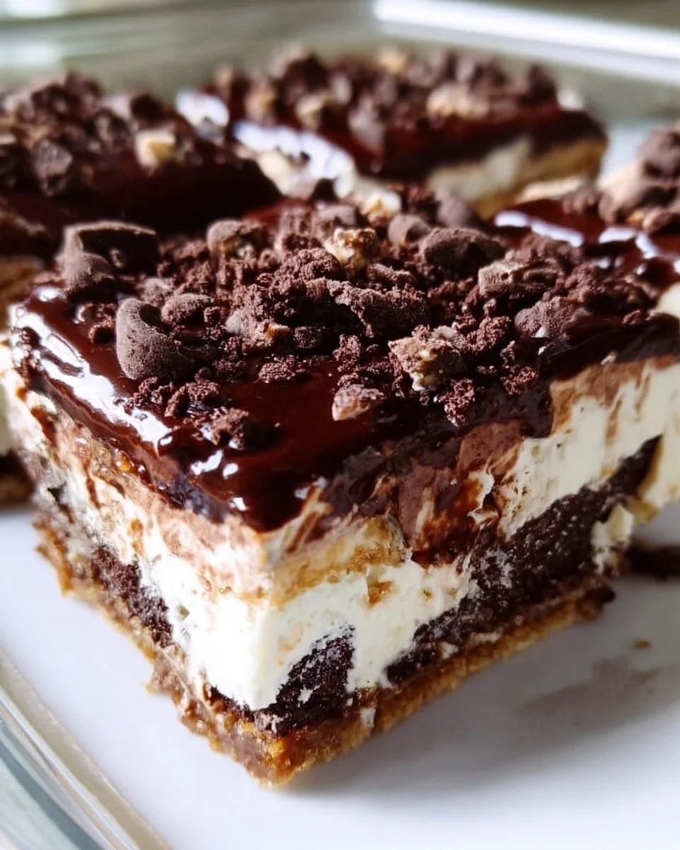 Leckere Schokoladenkekse in verführerischen Schichten