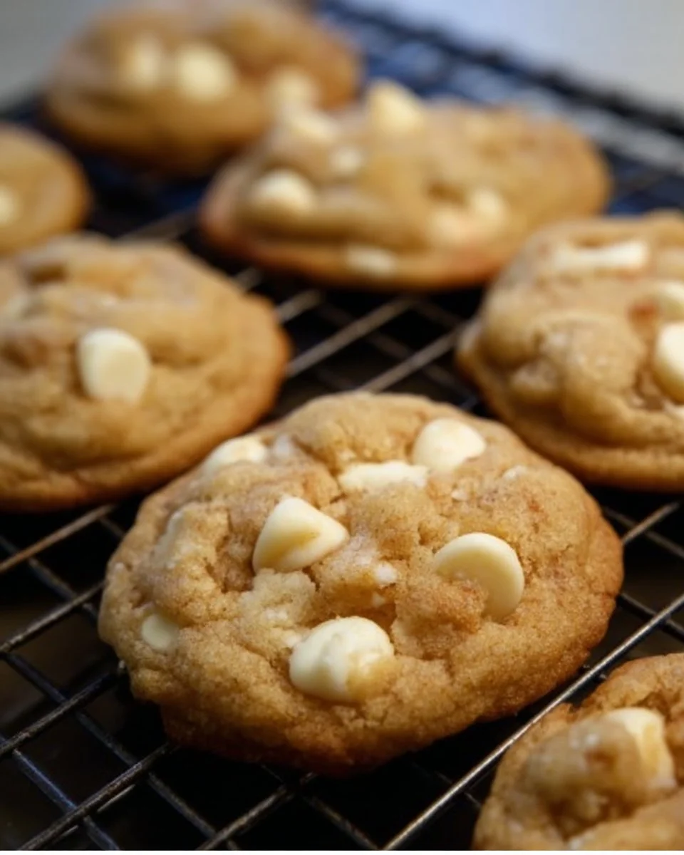 Köstliche Weißschokoladen-Makadamianüsse-Cookies auf einem Teller