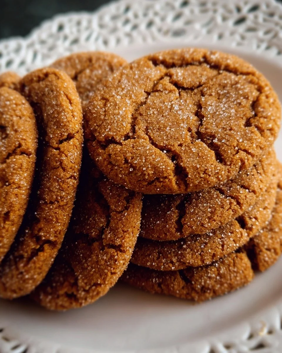 Zarte Ingwerplätzchen auf einem Teller, dekoriert mit Puderzucker.