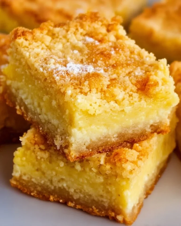 Zitronen-Käse-Riegel auf einem Teller mit frischen Zitronen