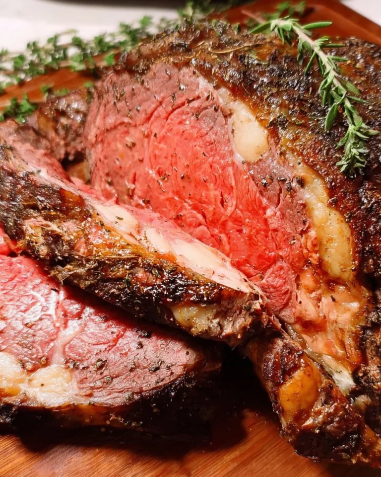 Saftiges und zartes Prime Rib auf einem eleganten Teller serviert