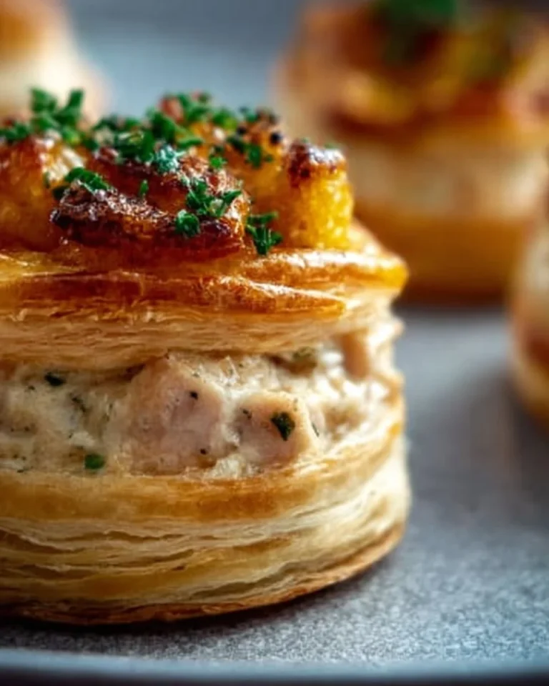 Leckeres Vol-au-Vent Rezept mit gefüllten Blätterteigschalen.