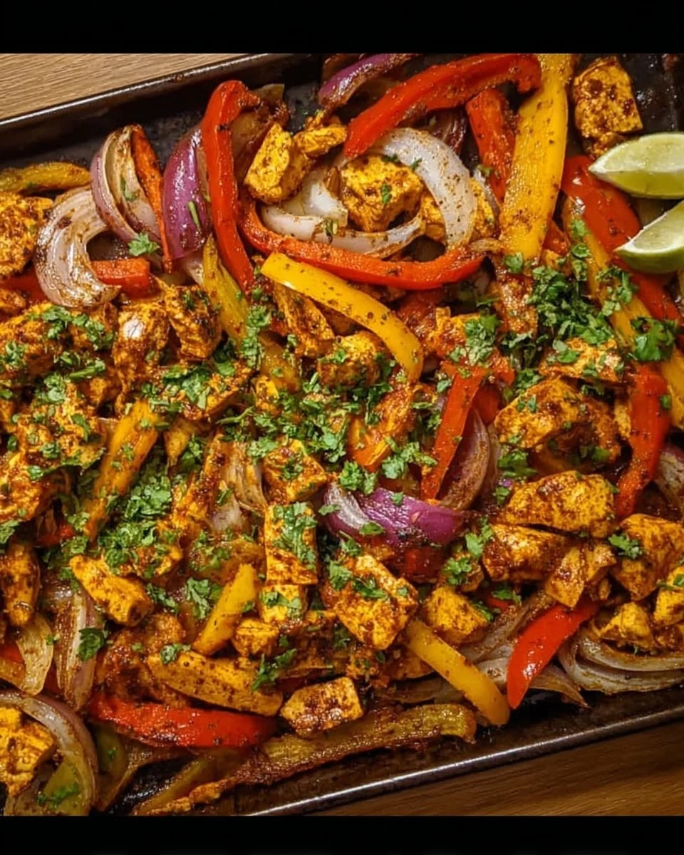 Blechpfanne Hühnchen Fajitas: Eine geschmackvolle Familienfreude