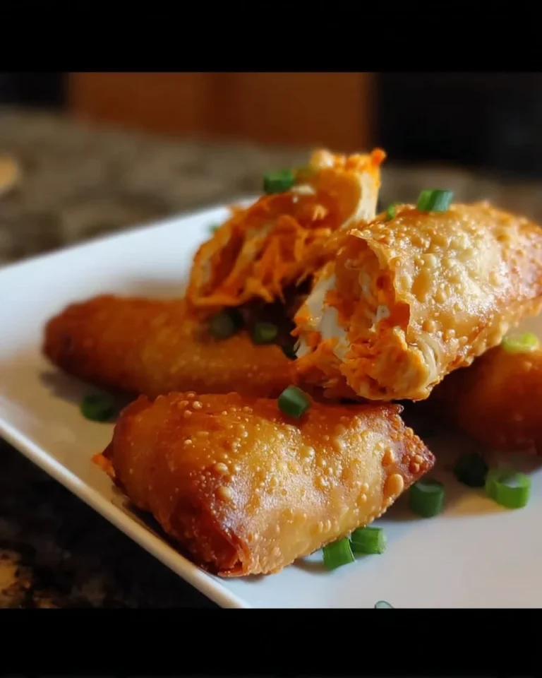 Buffalo-Hühnchen-Ei-Rollen als Snack-Option