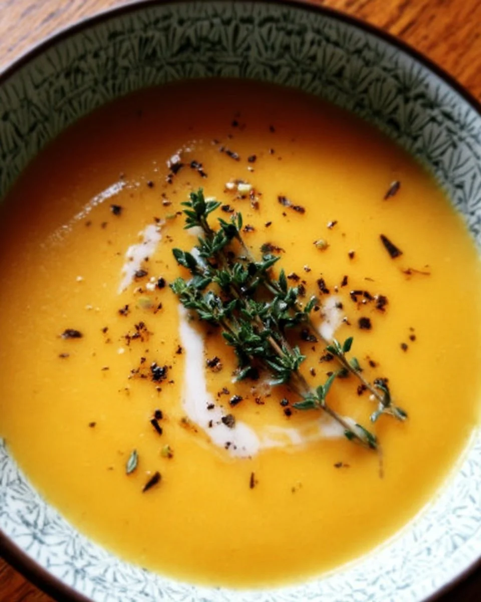 Cremige geröstete Butternut-Kürbis-Suppe