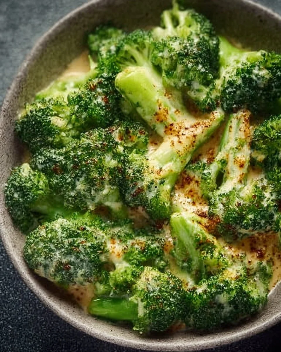 Cremiger Knoblauchbrokkoli mit einer schmackhaften, cremigen Sauce