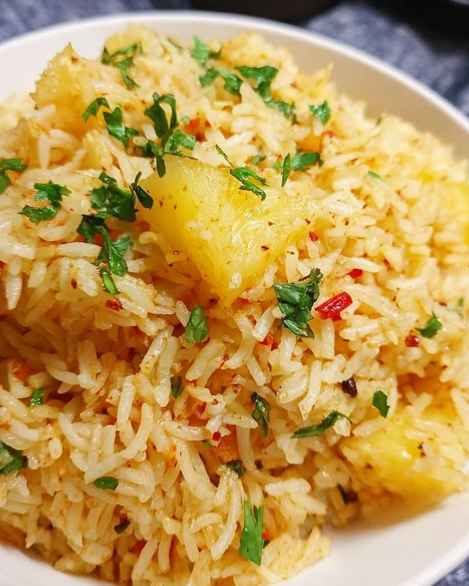 Einfache Ananasreis-Rezept mit köstlicher Ananas und Reis