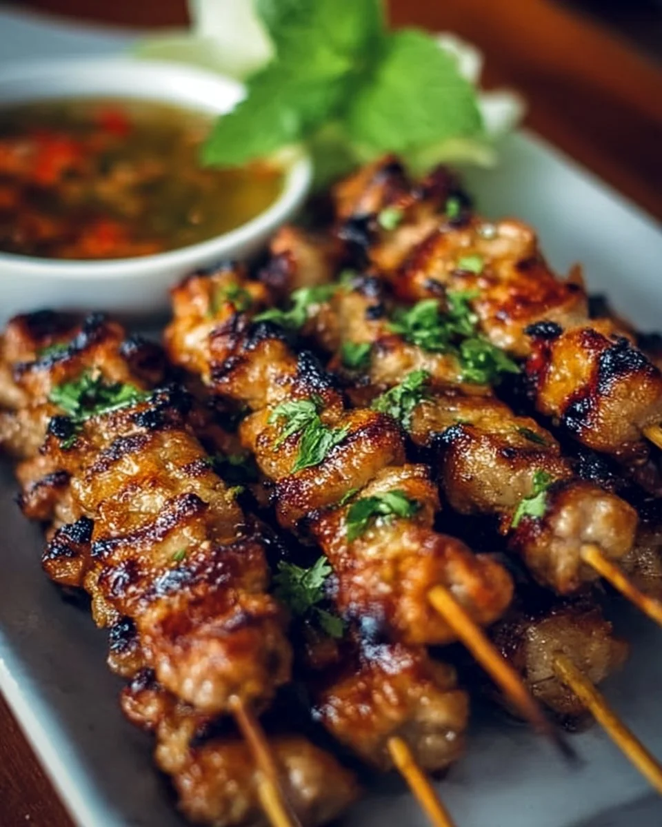 Gegrillte Thai-Kokosnuss-Hühnchenspieße