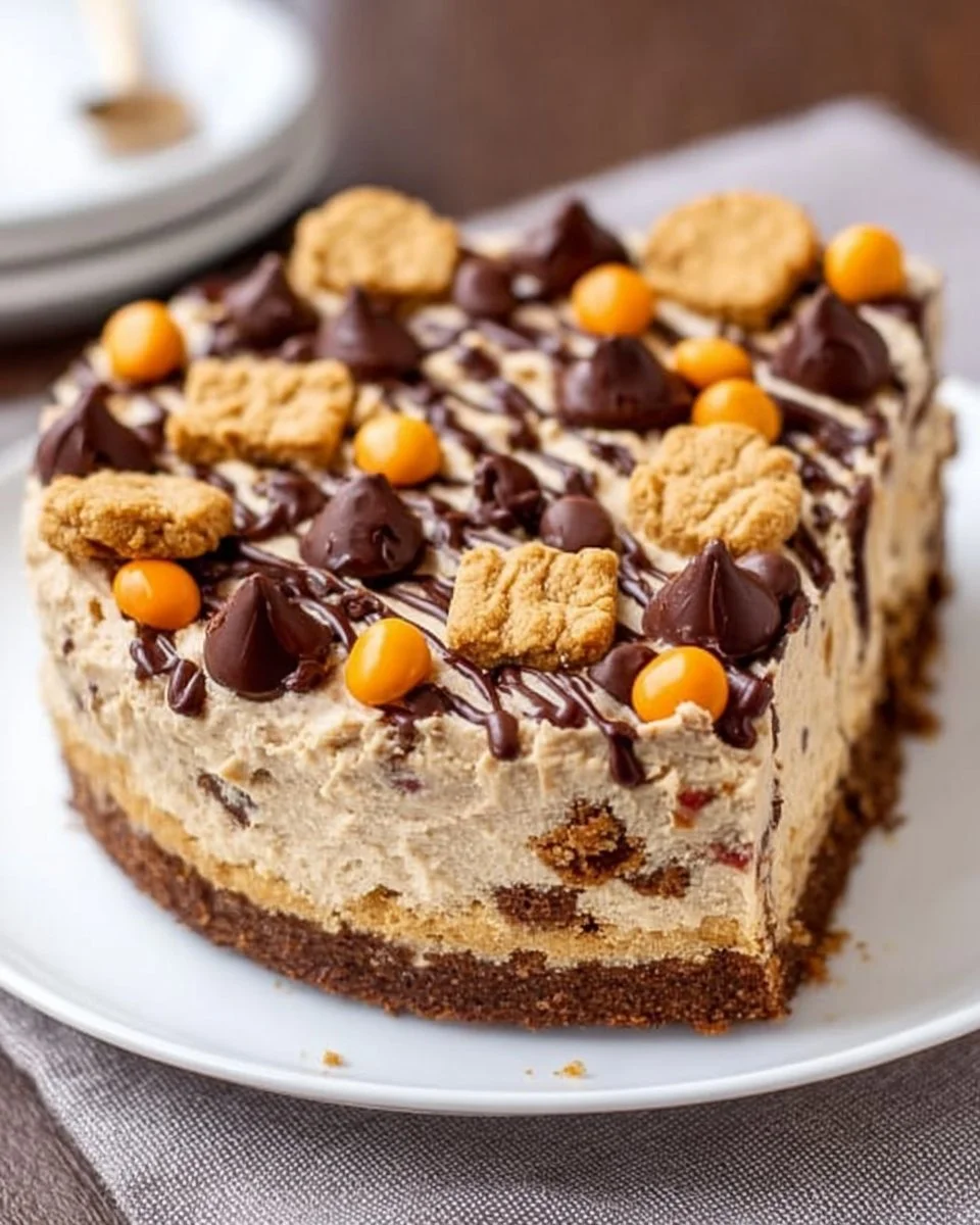 Geladener Erdnussbutter-Kekskuchen