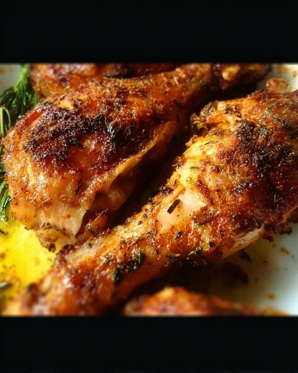 Leckere Gewürz-Rösthähnchenbeine auf einem Grill serviert