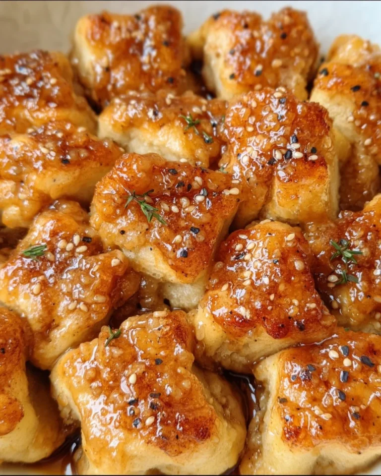 Kleine glasierten Hühnchen Minis auf einem Teller serviert