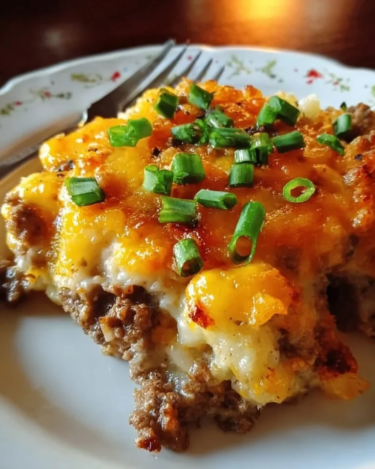 Hobo-Auflauf mit Gemüse und Fleisch in einer Auflaufform