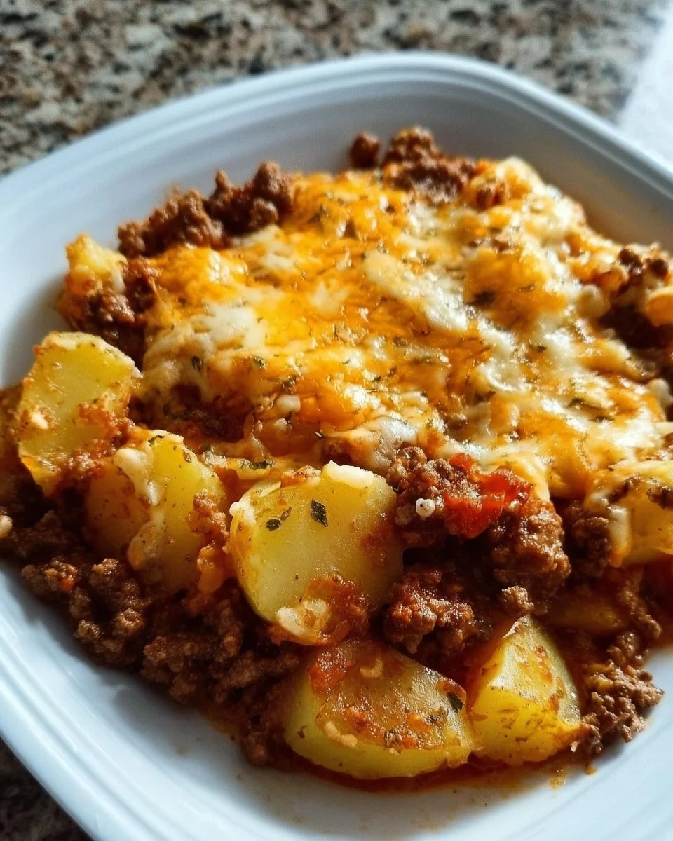 Hobo-Casserole mit Hackfleisch und Kartoffeln