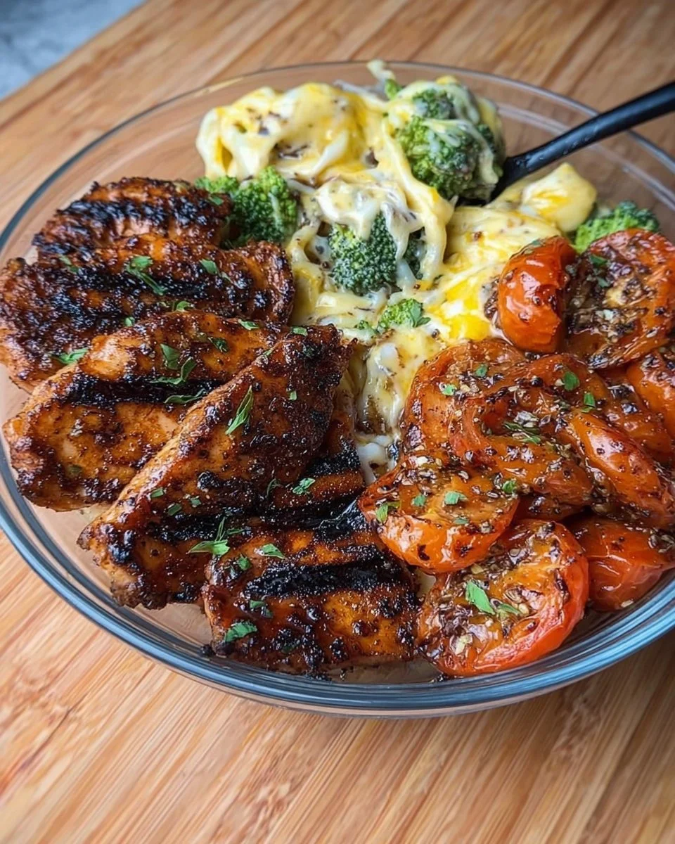 Hoher Protein Mahlzeit mit gesunden Zutaten auf einem Teller