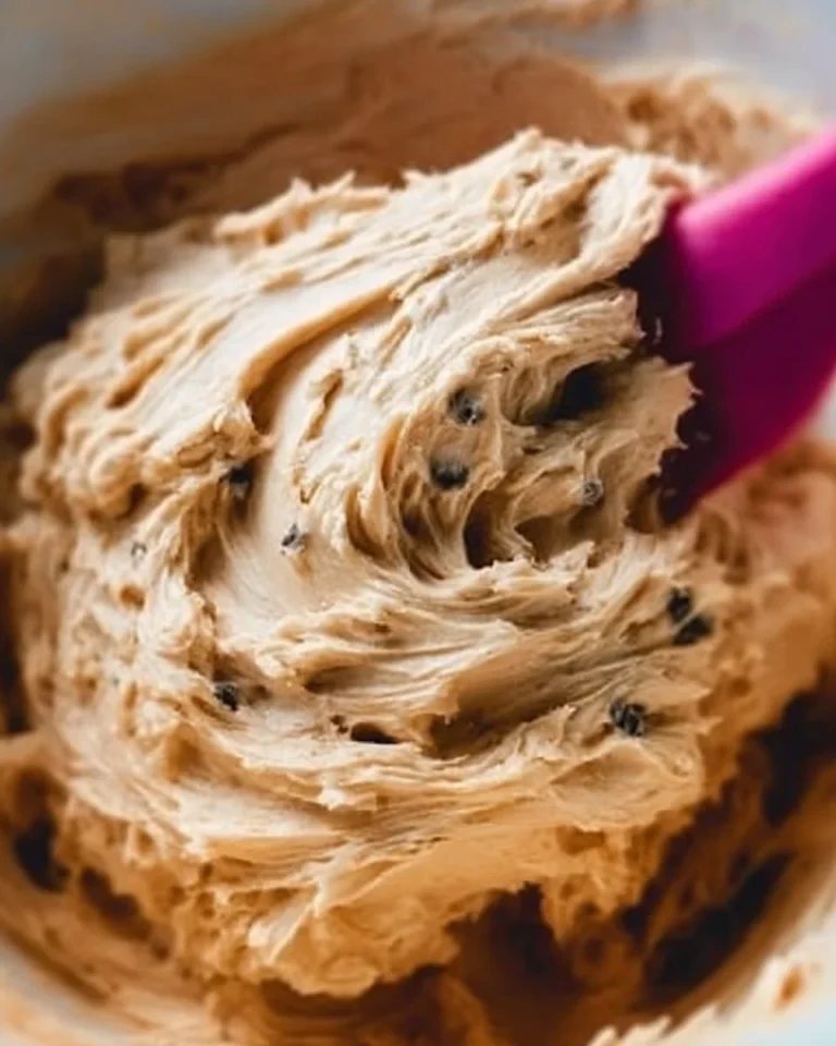 Keksteig-Buttercreme-Frosting auf einem bunten Kuchen